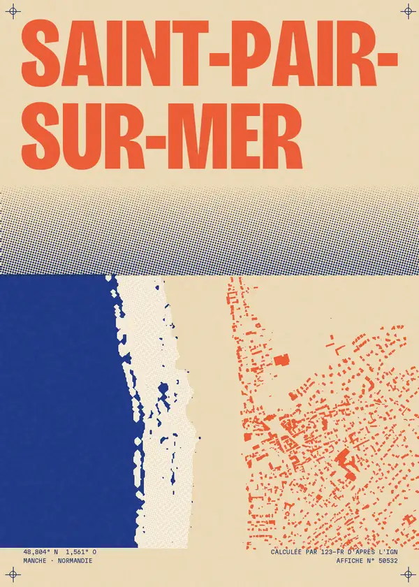 Affiche de Saint-Pair-sur-Mer, calculée par 123-fr d'après l'IGN