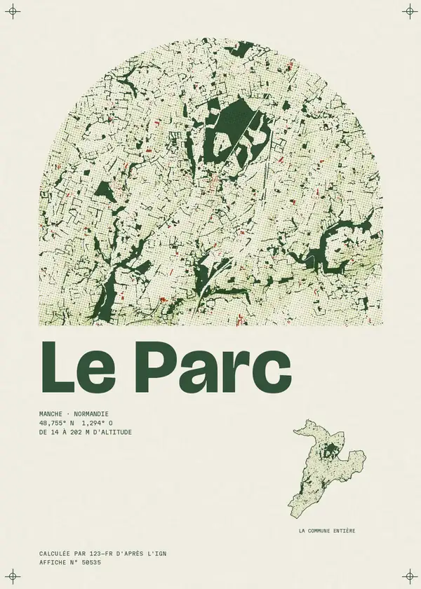 Affiche de Le Parc, calculée par 123-fr d'après l'IGN