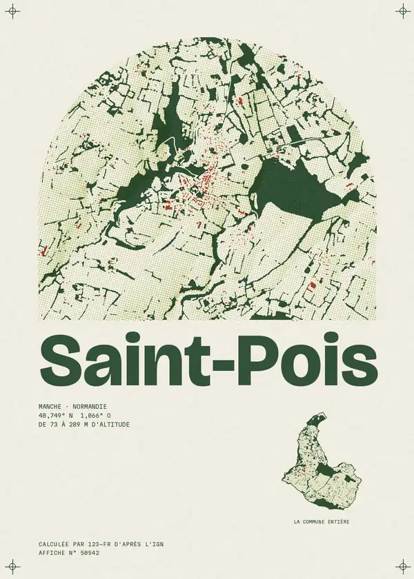 Affiche de Saint-Pois, calculée par 123-fr d'après l'IGN