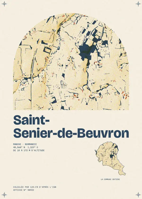 Affiche de Saint-Senier-de-Beuvron, calculée par 123-fr d'après l'IGN