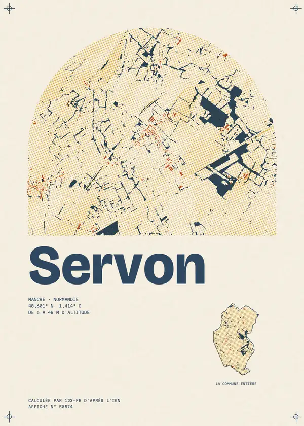 Affiche de Servon, calculée par 123-fr d'après l'IGN