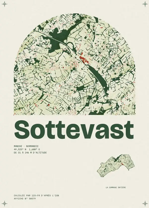 Affiche de Sottevast, calculée par 123-fr d'après l'IGN