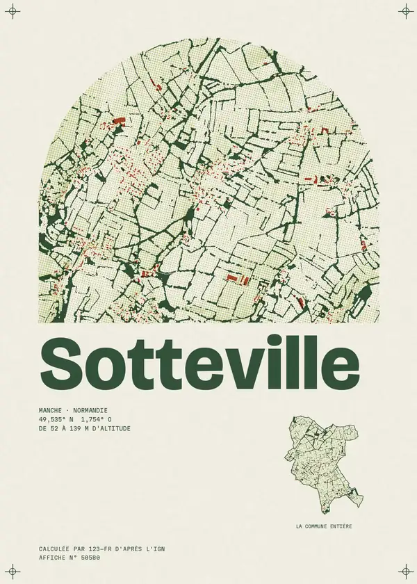 Affiche de Sotteville, calculée par 123-fr d'après l'IGN