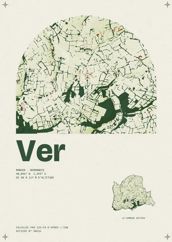 Affiche de Ver, calculée par 123-fr d'après l'IGN