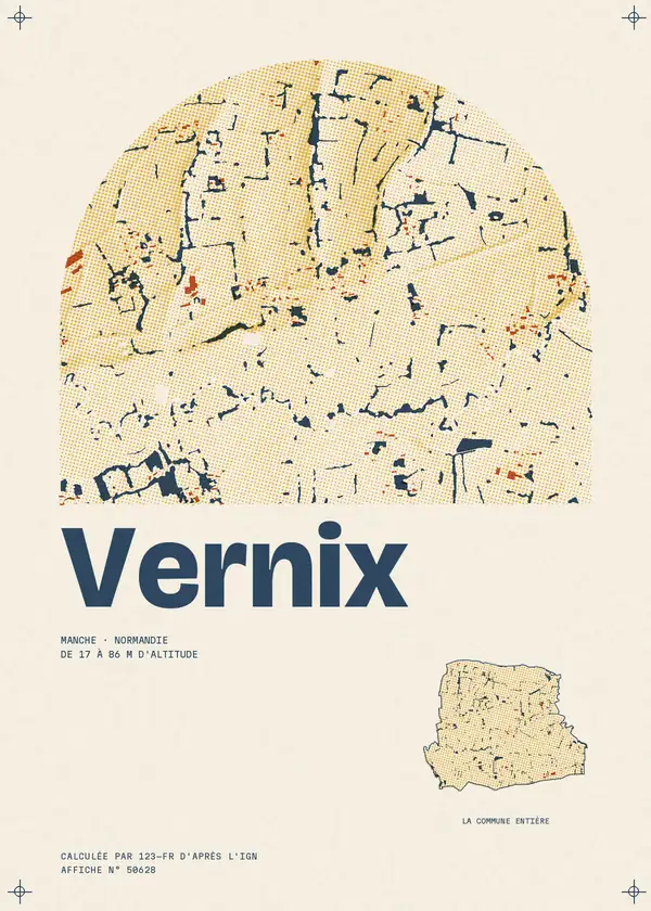 Affiche de Vernix, calculée par 123-fr d'après l'IGN