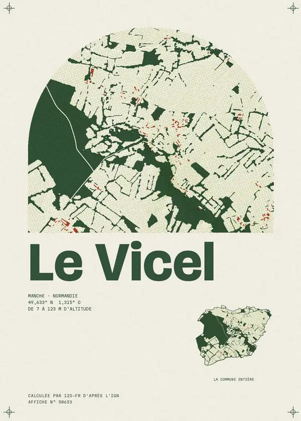 Affiche de Le Vicel, calculée par 123-fr d'après l'IGN