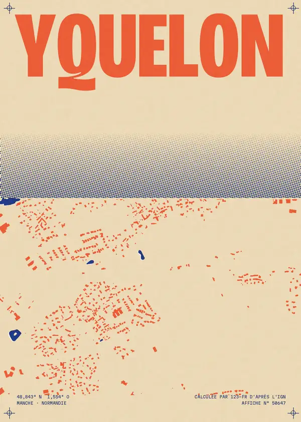 Affiche de Yquelon, calculée par 123-fr d'après l'IGN