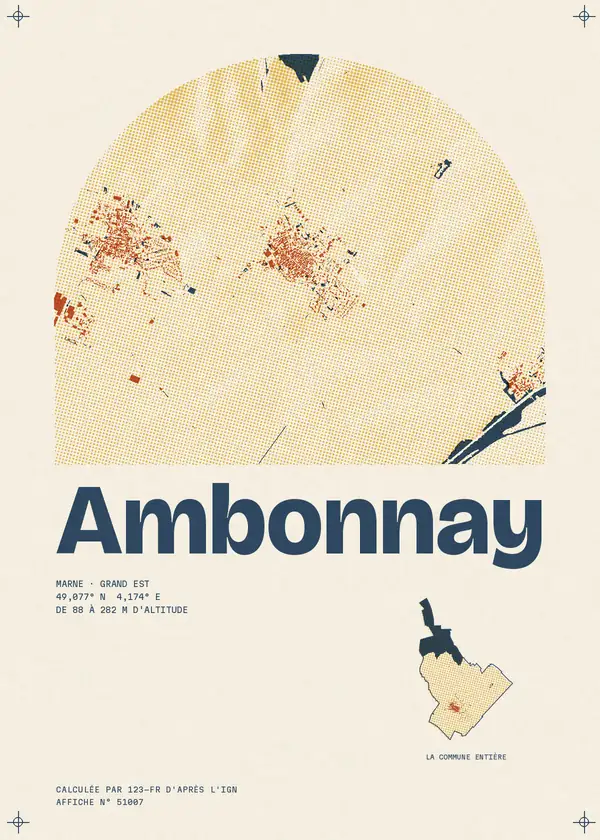 Affiche de Ambonnay, calculée par 123-fr d'après l'IGN