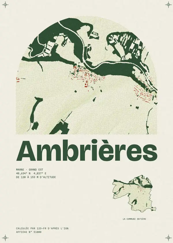 Affiche de Ambrières, calculée par 123-fr d'après l'IGN