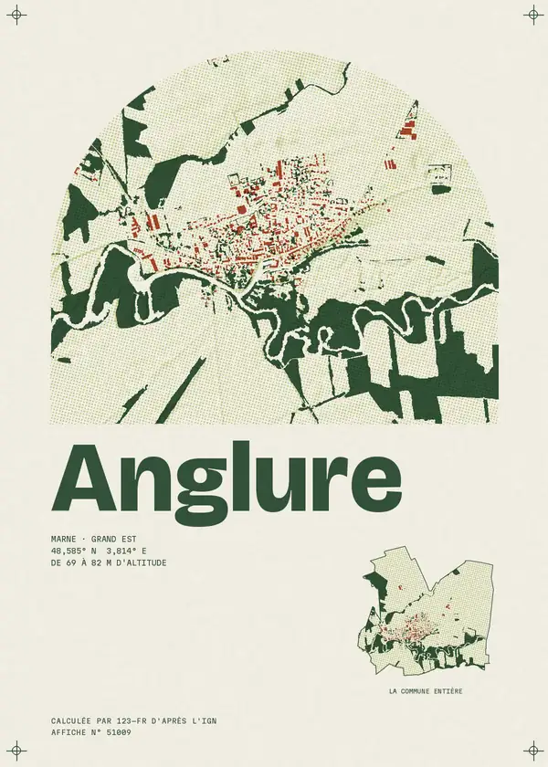 Affiche de Anglure, calculée par 123-fr d'après l'IGN