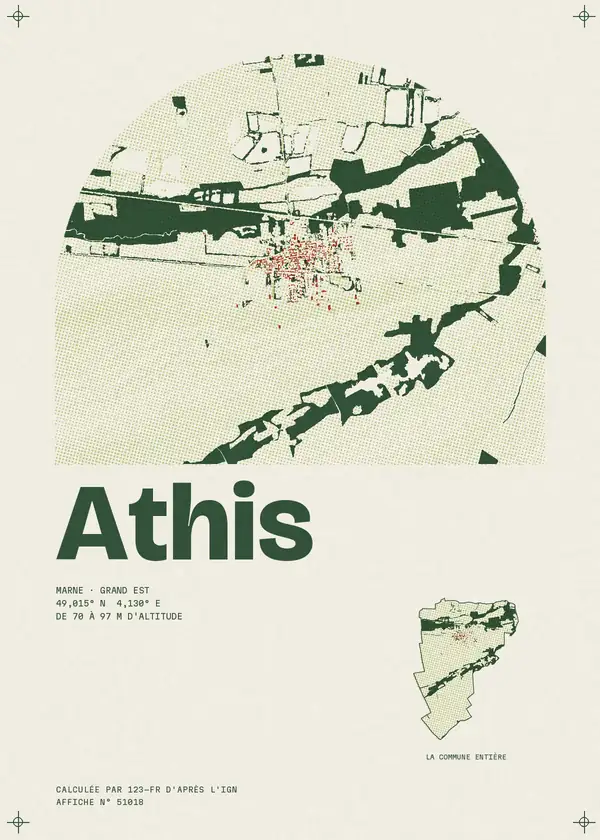 Affiche de Athis, calculée par 123-fr d'après l'IGN