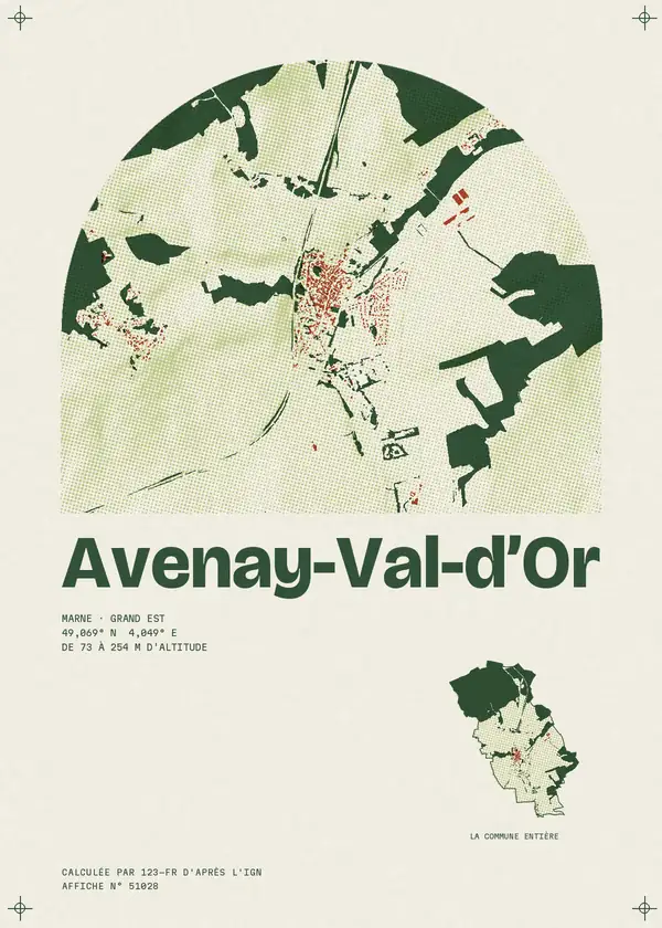Affiche de Avenay-Val-d'Or, calculée par 123-fr d'après l'IGN