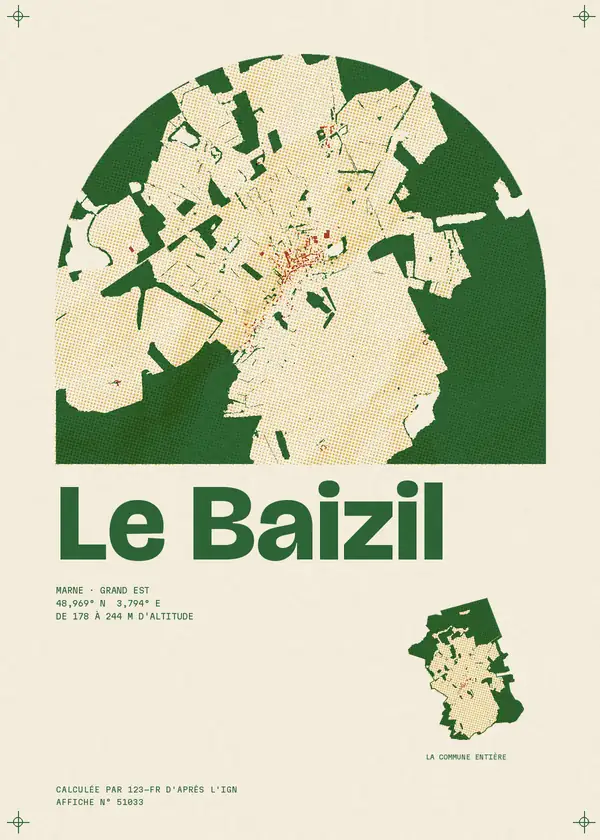 Affiche de Le Baizil, calculée par 123-fr d'après l'IGN