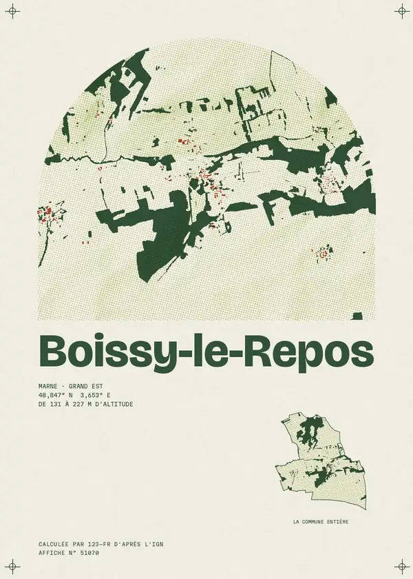 Affiche de Boissy-le-Repos, calculée par 123-fr d'après l'IGN