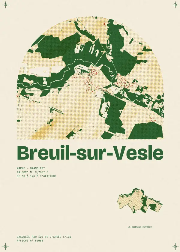 Affiche de Breuil-sur-Vesle, calculée par 123-fr d'après l'IGN