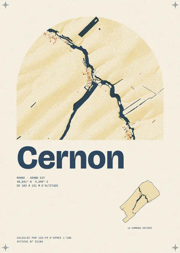 Affiche de Cernon, calculée par 123-fr d'après l'IGN