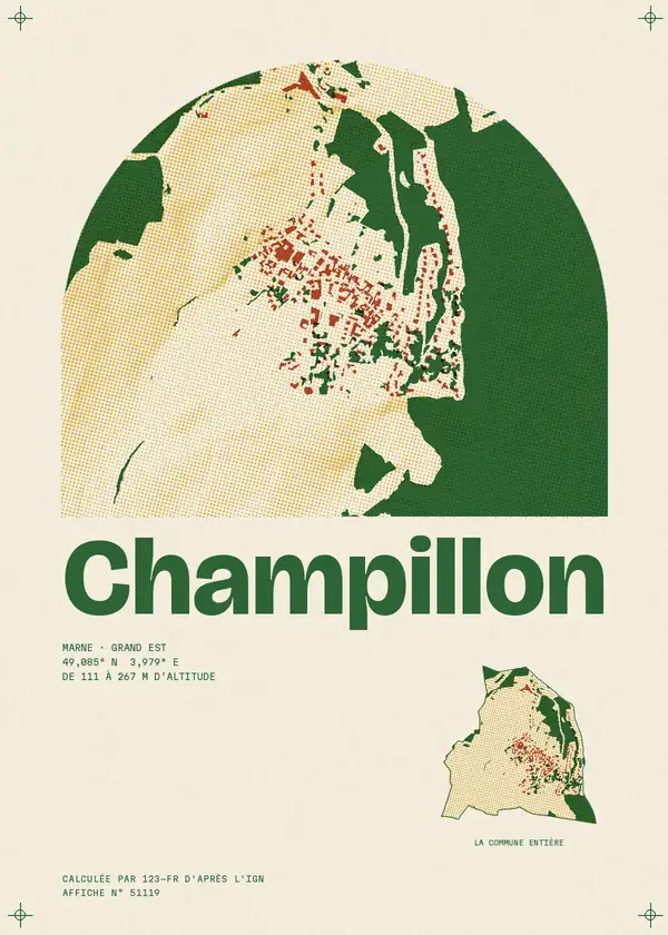 Affiche de Champillon, calculée par 123-fr d'après l'IGN