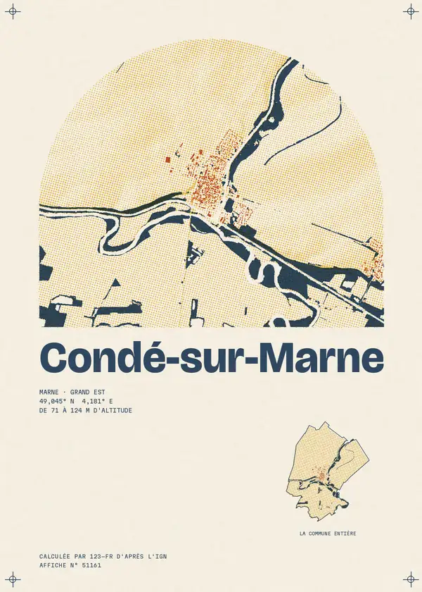 Affiche de Condé-sur-Marne, calculée par 123-fr d'après l'IGN
