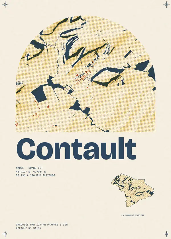 Affiche de Contault, calculée par 123-fr d'après l'IGN
