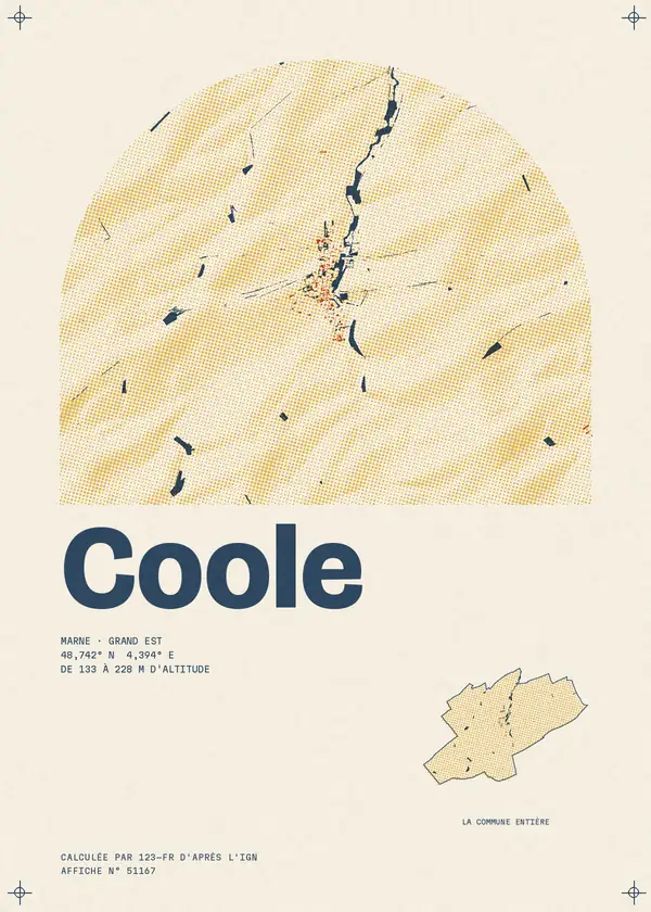 Affiche de Coole, calculée par 123-fr d'après l'IGN