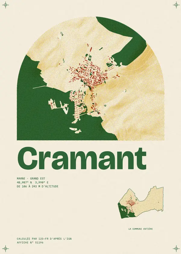 Affiche de Cramant, calculée par 123-fr d'après l'IGN