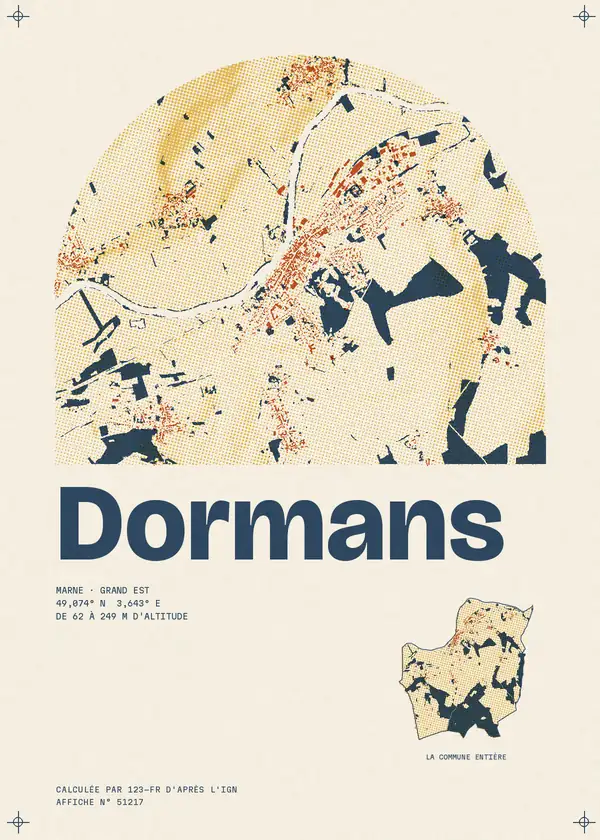 Affiche de Dormans, calculée par 123-fr d'après l'IGN