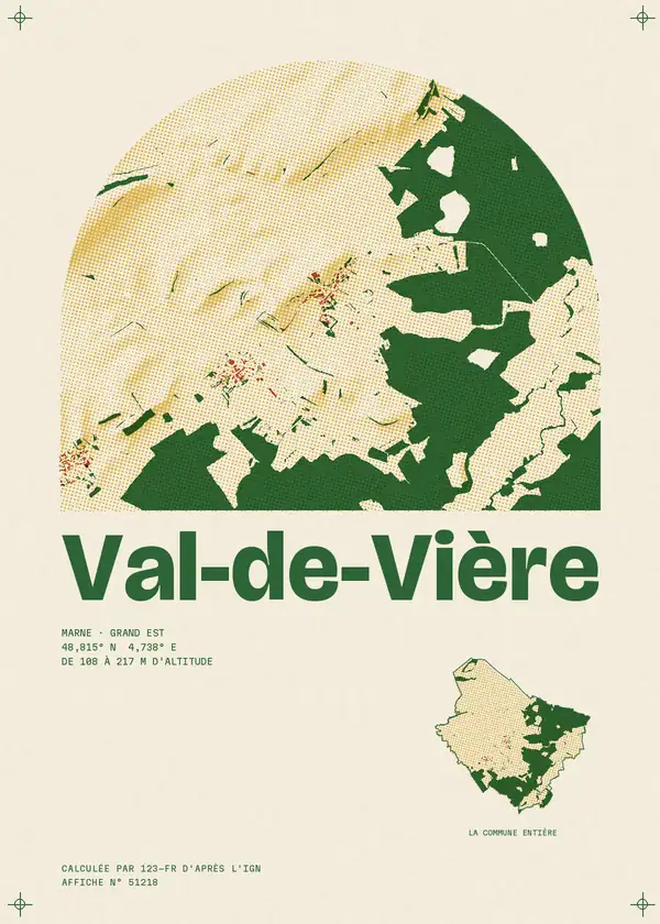 Affiche de Val-de-Vière, calculée par 123-fr d'après l'IGN