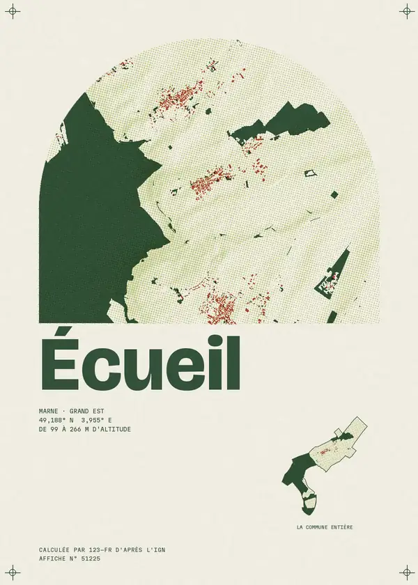 Affiche de Écueil, calculée par 123-fr d'après l'IGN