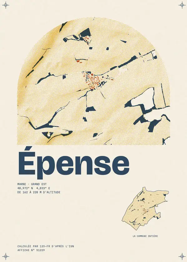 Affiche de Épense, calculée par 123-fr d'après l'IGN