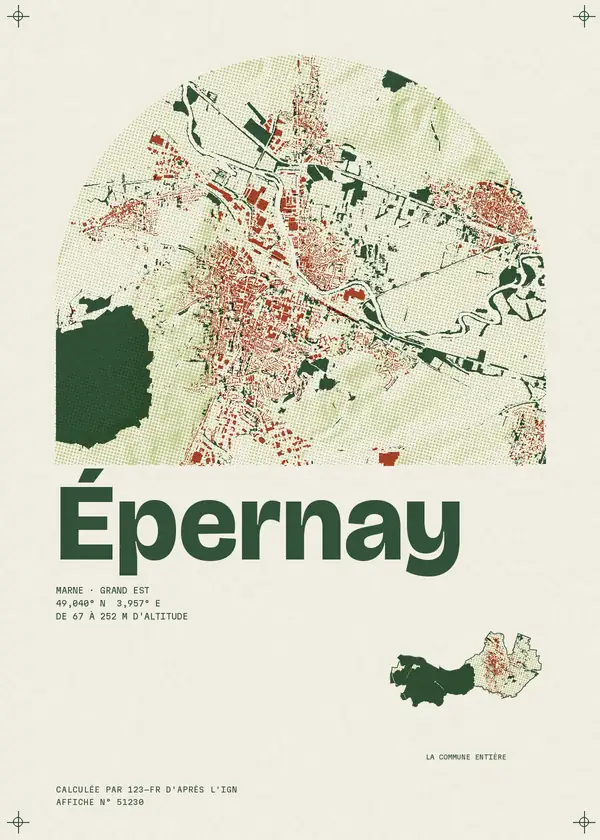 Affiche de Épernay, calculée par 123-fr d'après l'IGN