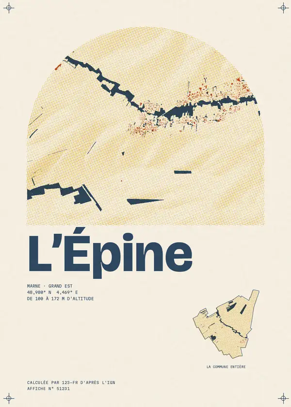 Affiche de L'Épine, calculée par 123-fr d'après l'IGN