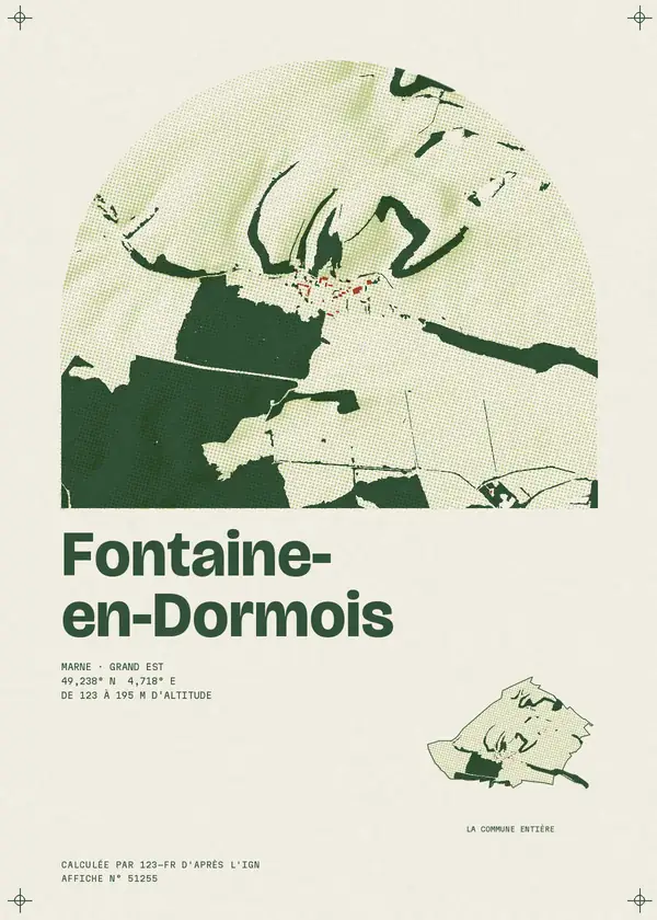 Affiche de Fontaine-en-Dormois, calculée par 123-fr d'après l'IGN