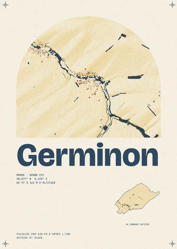 Affiche de Germinon, calculée par 123-fr d'après l'IGN
