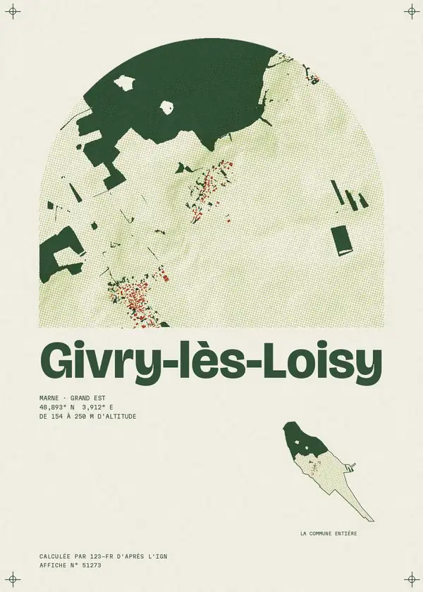 Affiche de Givry-lès-Loisy, calculée par 123-fr d'après l'IGN