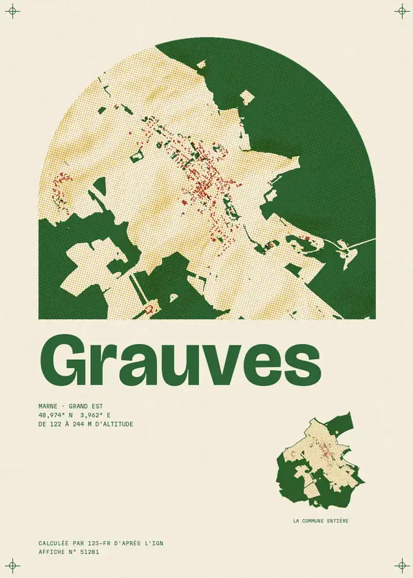 Affiche de Grauves, calculée par 123-fr d'après l'IGN