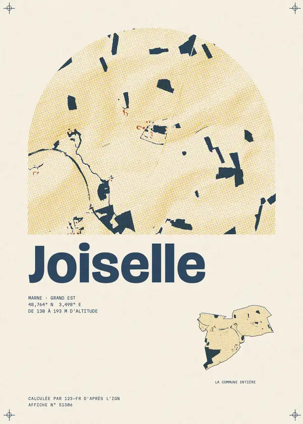 Affiche de Joiselle, calculée par 123-fr d'après l'IGN