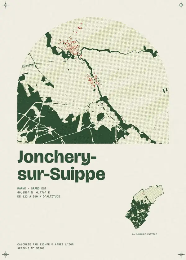 Affiche de Jonchery-sur-Suippe, calculée par 123-fr d'après l'IGN