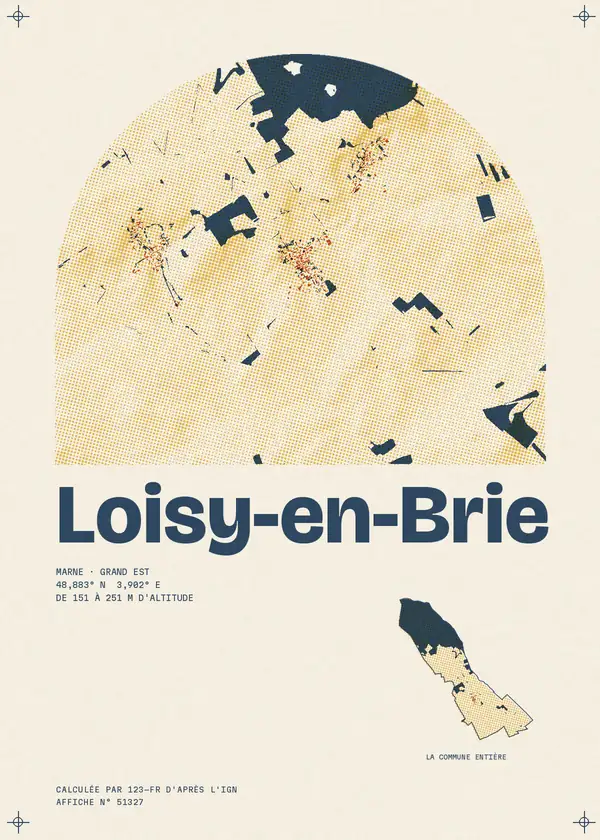 Affiche de Loisy-en-Brie, calculée par 123-fr d'après l'IGN