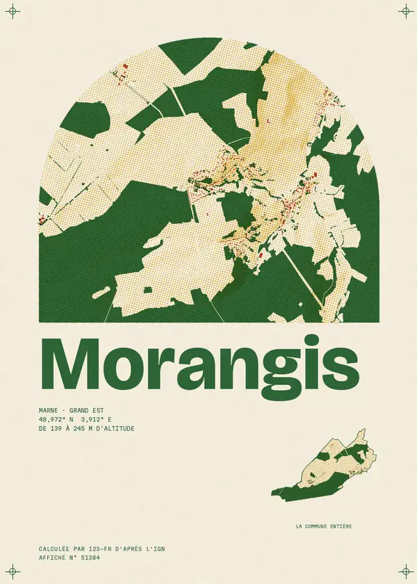 Affiche de Morangis, calculée par 123-fr d'après l'IGN