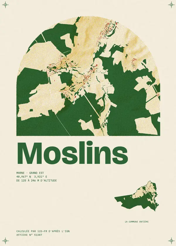 Affiche de Moslins, calculée par 123-fr d'après l'IGN