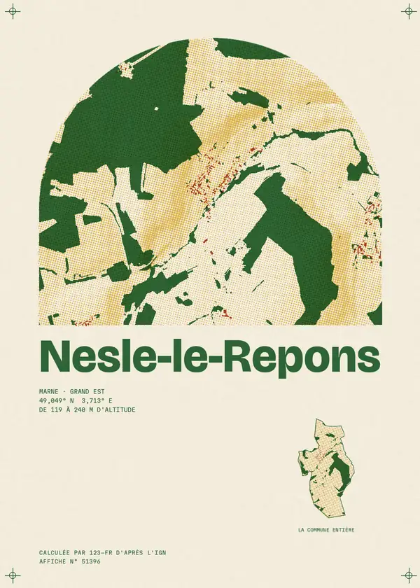 Affiche de Nesle-le-Repons, calculée par 123-fr d'après l'IGN