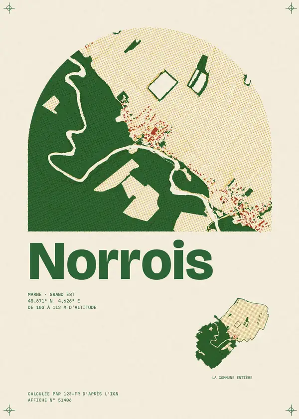 Affiche de Norrois, calculée par 123-fr d'après l'IGN