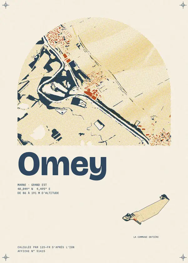 Affiche de Omey, calculée par 123-fr d'après l'IGN