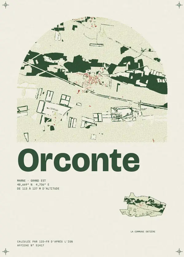 Affiche de Orconte, calculée par 123-fr d'après l'IGN