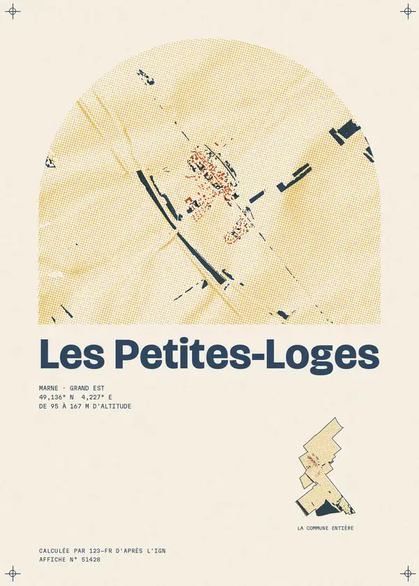 Affiche de Les Petites-Loges, calculée par 123-fr d'après l'IGN