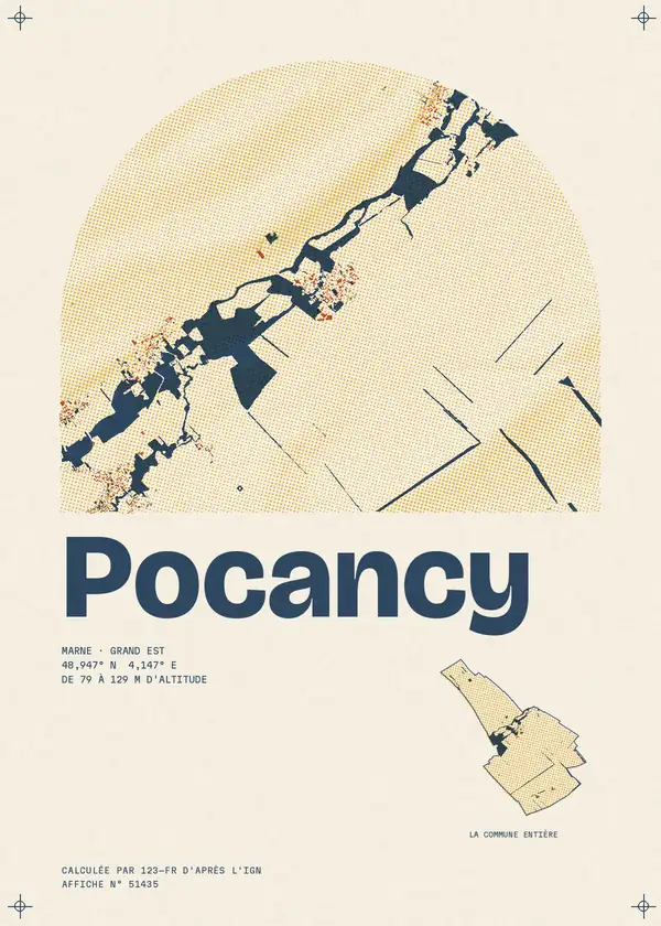 Affiche de Pocancy, calculée par 123-fr d'après l'IGN
