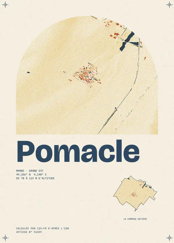 Affiche de Pomacle, calculée par 123-fr d'après l'IGN