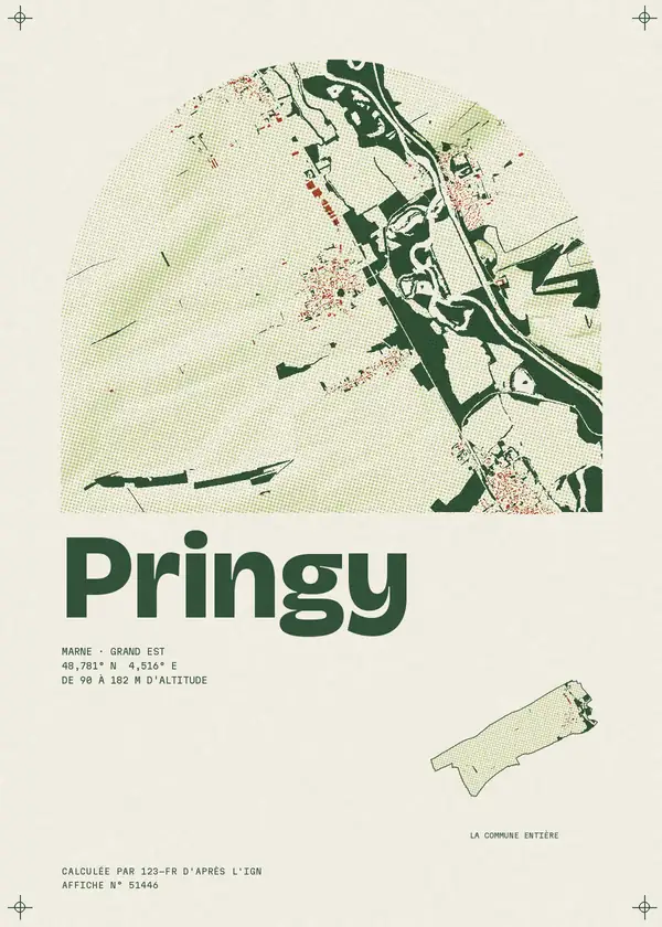 Affiche de Pringy, calculée par 123-fr d'après l'IGN