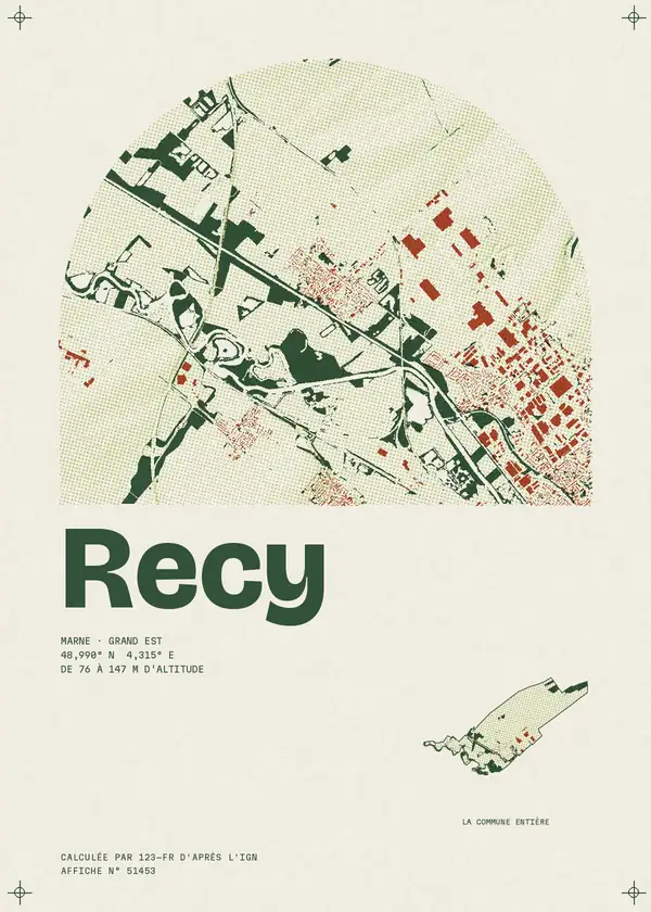 Affiche de Recy, calculée par 123-fr d'après l'IGN