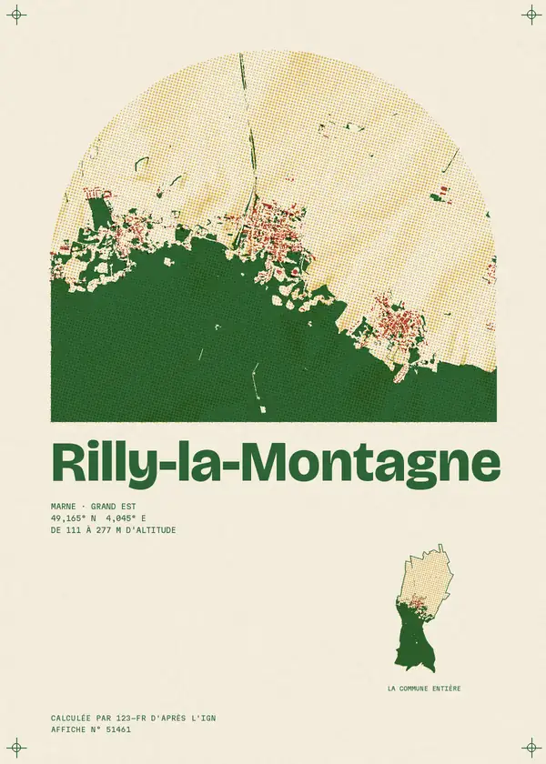 Affiche de Rilly-la-Montagne, calculée par 123-fr d'après l'IGN